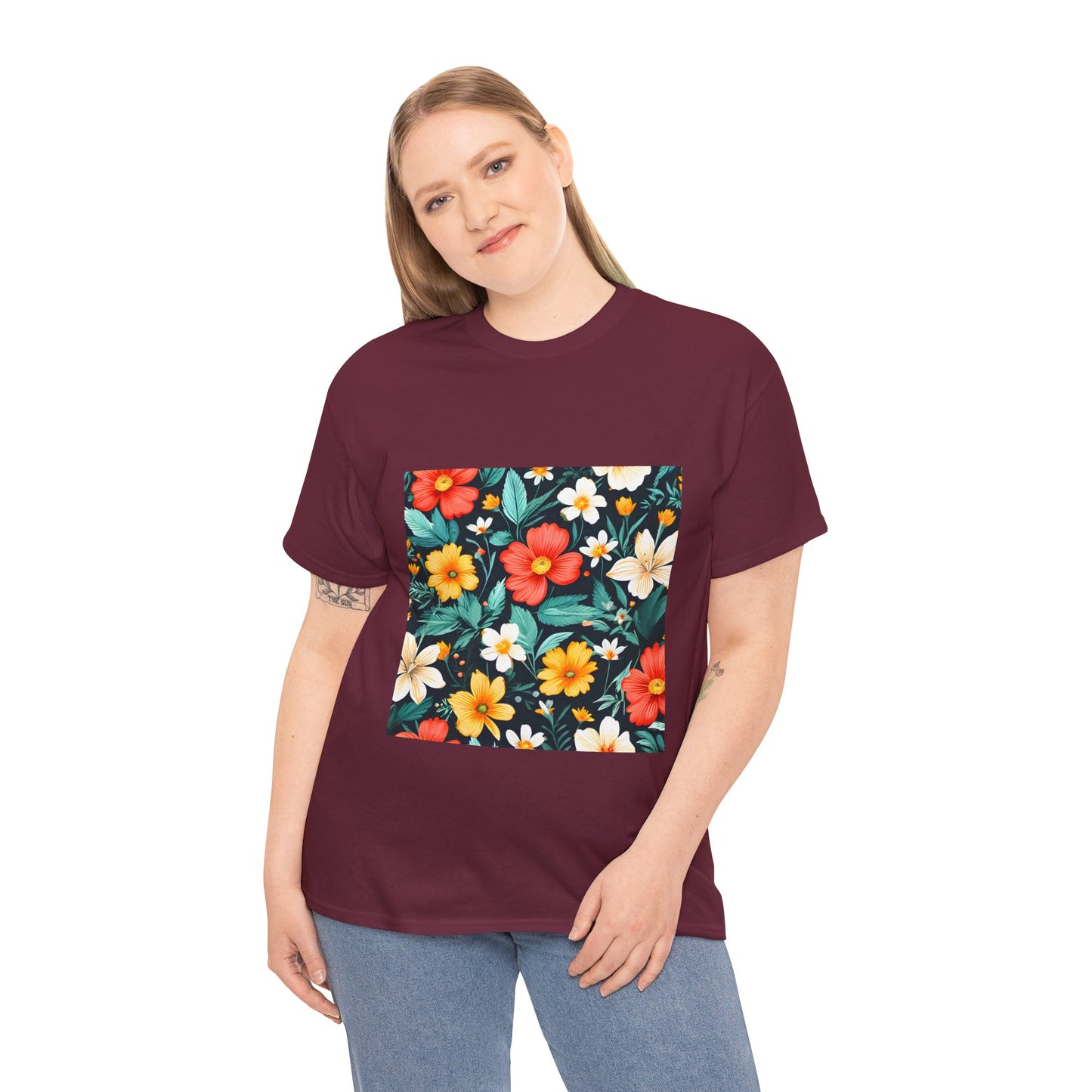 T-shirt - Blomster mønster 2