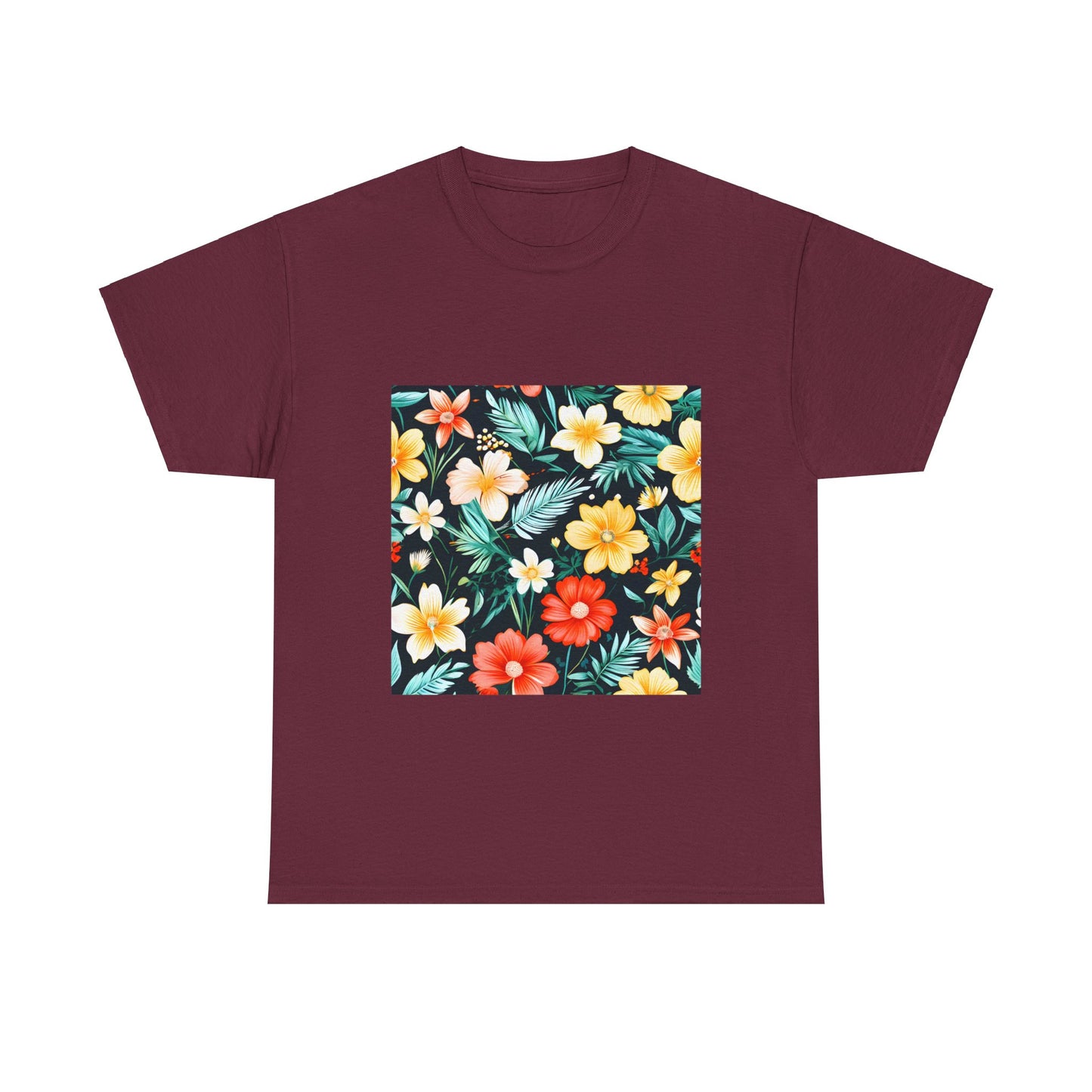 T-shirt - Blomster mønster trippel